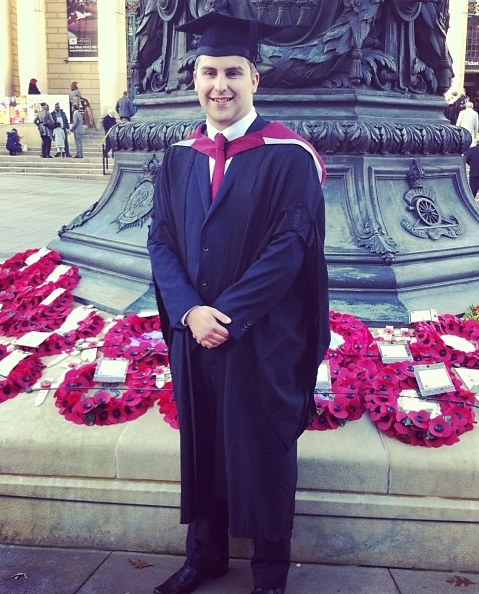 Tom at his graduation in Sheffield